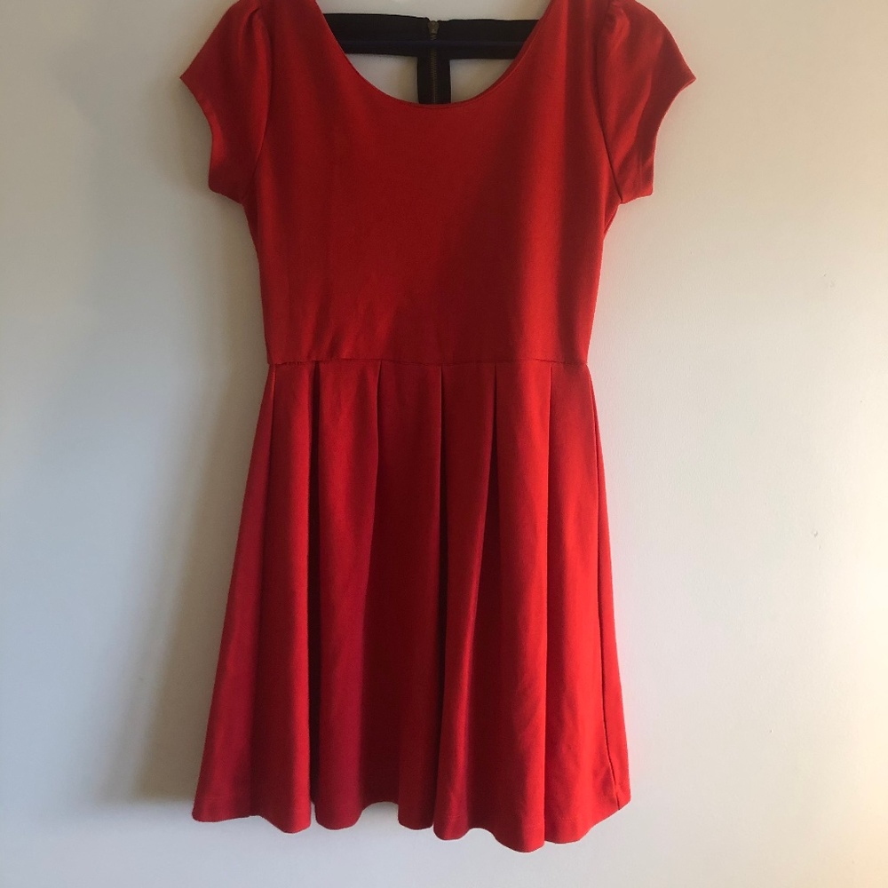 Red Cutout Back Dress